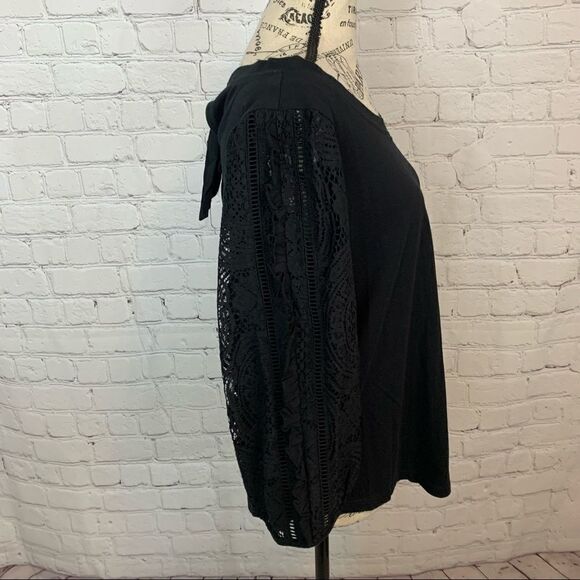 Anthropologie Nina lace sleeves Top size Small balloon sleeve 100% cotton - Picture 5 of 11